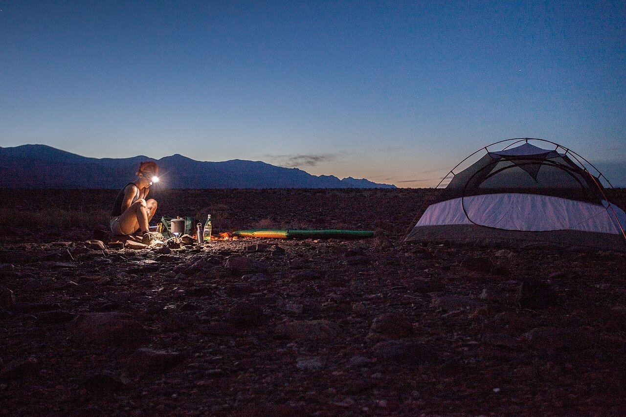 Backcountry camping in Death Valley
