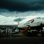 Luggage being loaded onto a British Airways plane