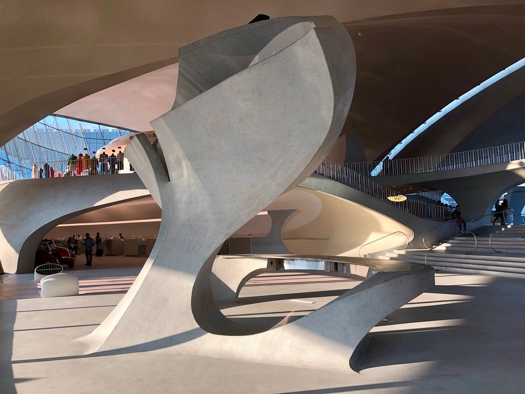 Departures board at the TWA Flight Center, John F. Kennedy International Airport, New York