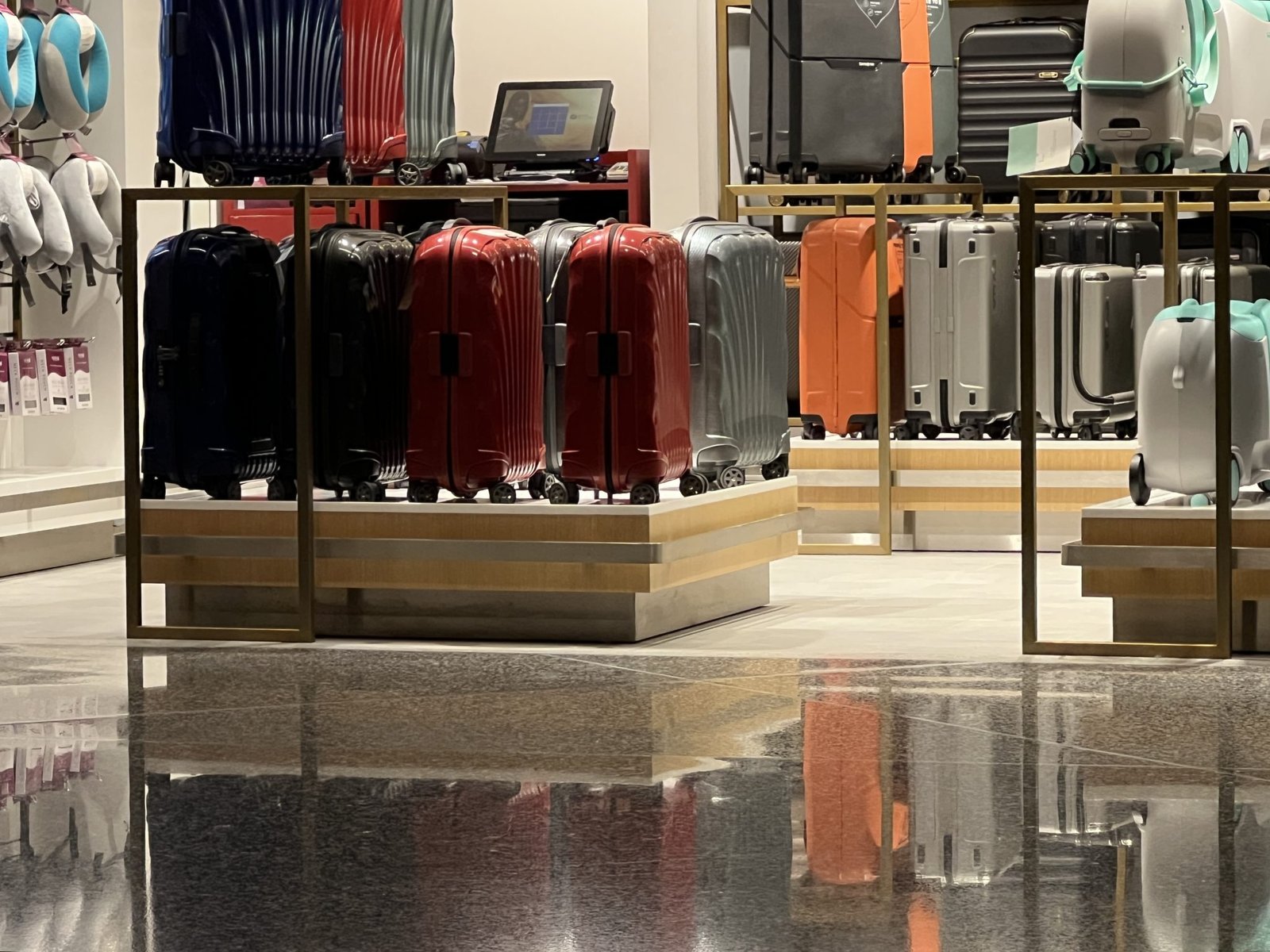 Suitcases at an airport in Qatar