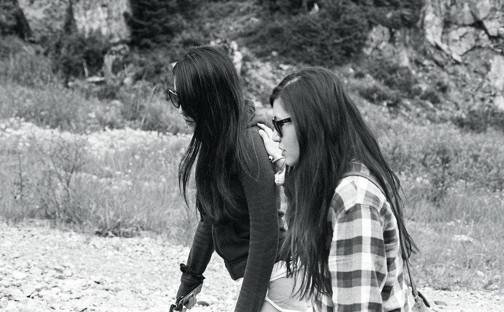Friends hiking together outdoors