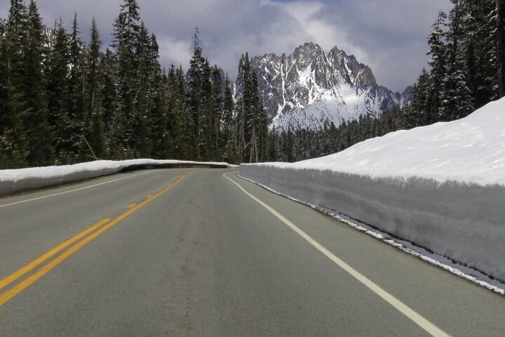 North Cascades Highway seen on a road trip