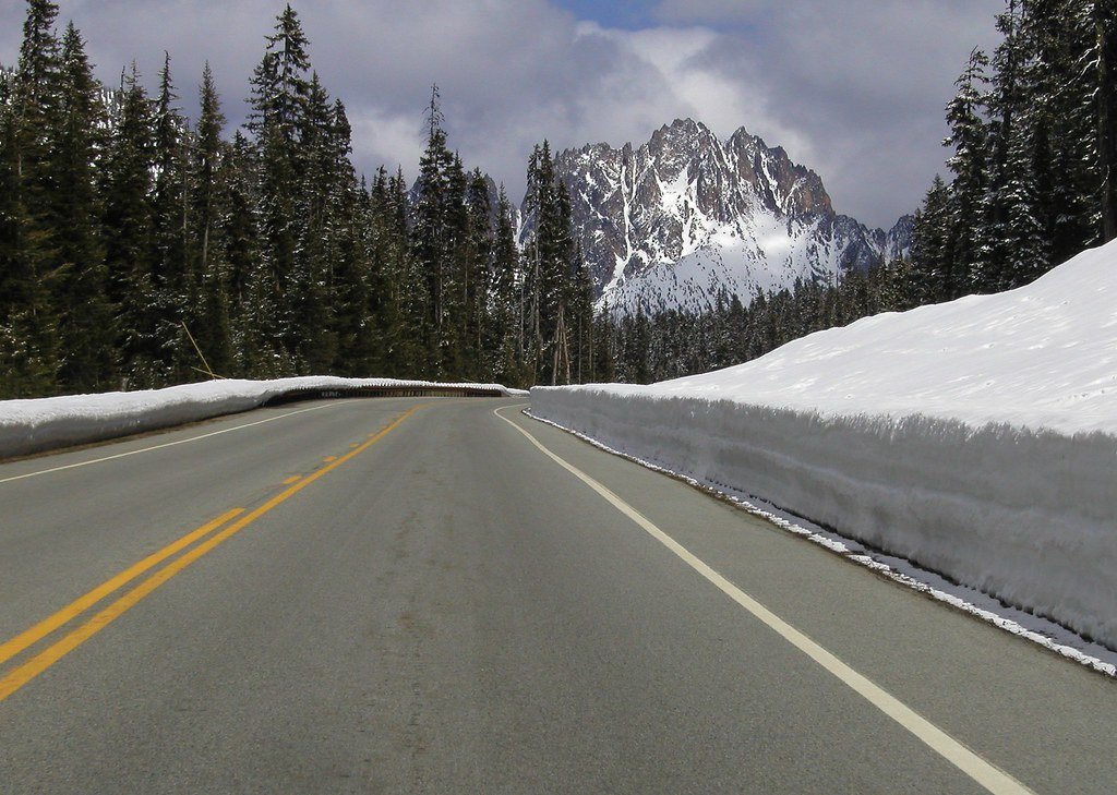 North Cascades Highway seen on a road trip